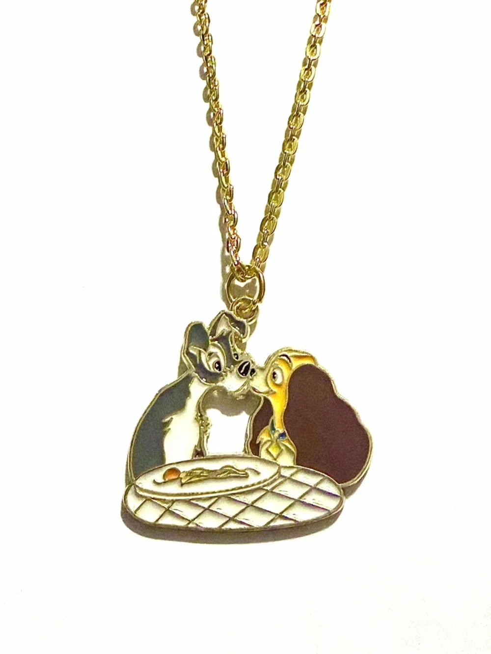 Lady & The Tramp Gold Pendant Necklace - Picture 1 of 2